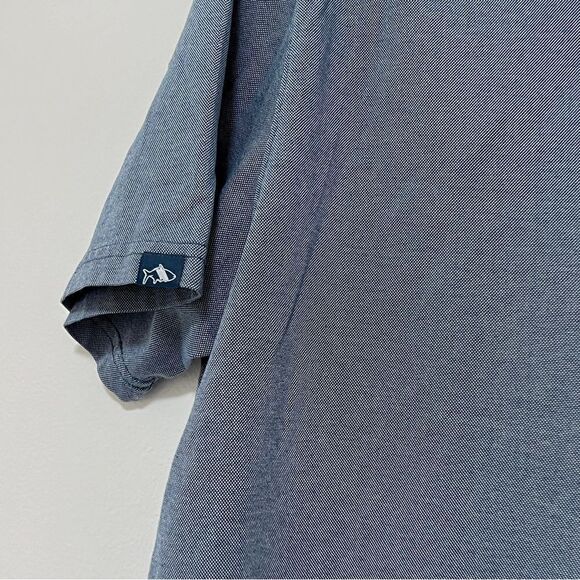 Men’s Fish Hippie Navy Micro Dot Polo Large Like New - Picture 4 of 5